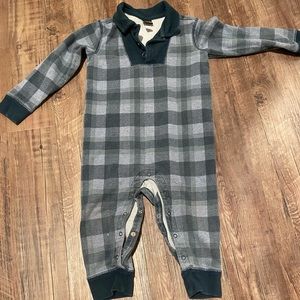 Tea Collection- Size 18-24 months. Blue + Green Plaid